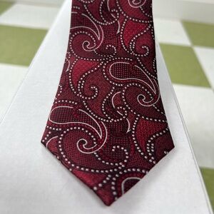 Art Deco 100% Silk Tie wine Maroon